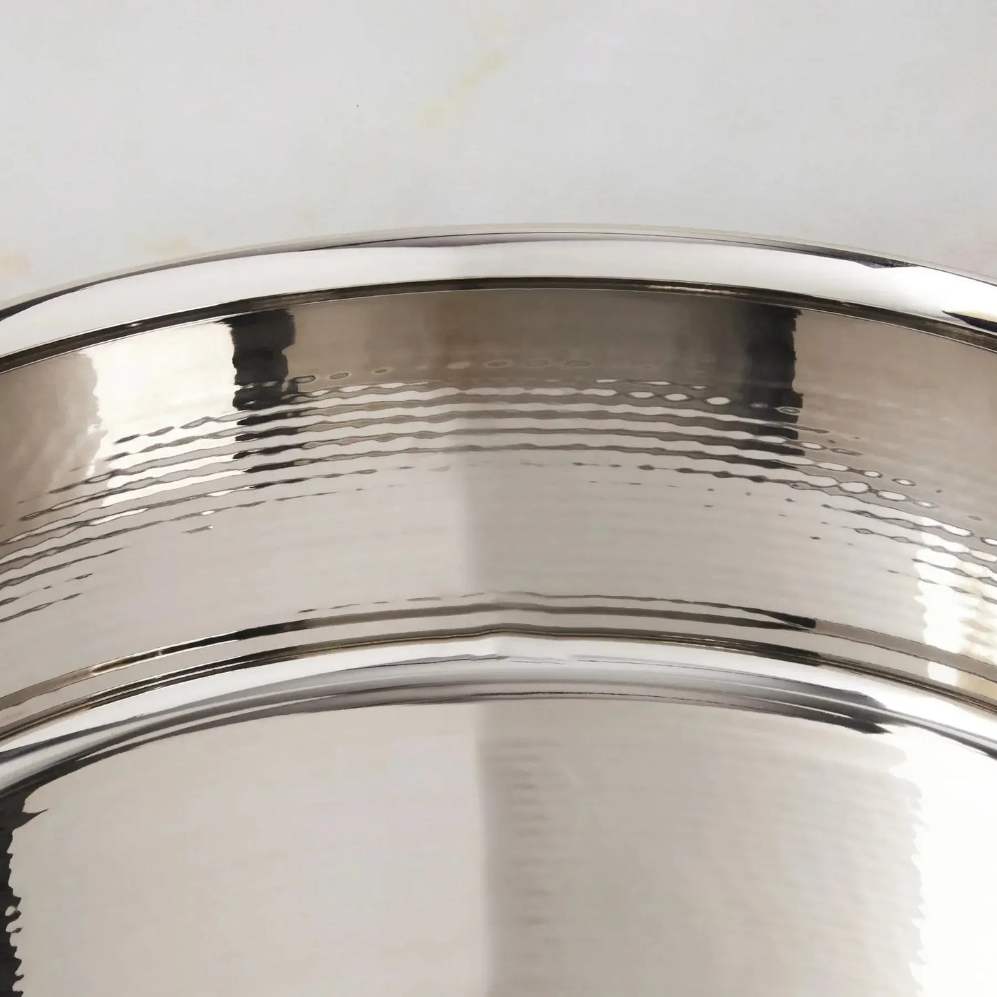 Ruffoni Symphoria Prima 10" 5-Quart Hammered Clad Stainless Steel Saute Pan With Riveted Stainless Steel Lid and Handle Inlaid With Signature Copper Coin