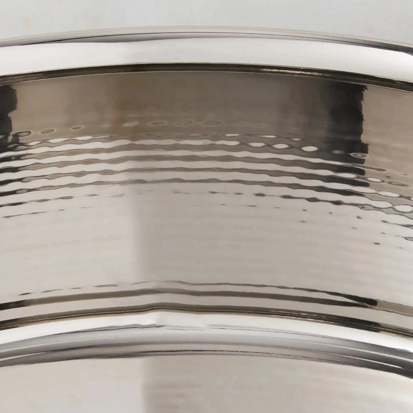 Ruffoni Symphoria Prima 8" 4-Quart Hammered Clad Stainless Steel Saucepan With Riveted Stainless Steel Lid and Handle Inlaid With Signature Copper Coin