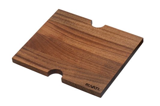 Ruvati 13" x 11" Solid Wood Replacement Cutting Board Sink Cover For Workstation Sink