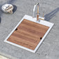 Ruvati 13" x 16" Solid Wood Replacement Cutting Board Sink Cover For Workstation Sink