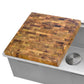 Ruvati 17" x 16" Teak Butcher Wood Cutting Board Workstation