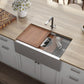 Ruvati 34" Dual-Tier Ledge Apron-Front Stainless Steel Kitchen Sink