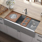 Ruvati 45" Dual-Tier Ledge Apron-Front Stainless Steel Kitchen Sink