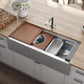 Ruvati 45" Dual-Tier Ledge Apron-Front Stainless Steel Kitchen Sink