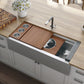 Ruvati 45" Dual-Tier Ledge Apron-Front Stainless Steel Kitchen Sink