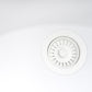 Ruvati 5" Matte White Kitchen Sink Drain Assembly With Basket Strainer