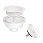 Ruvati 5" Matte White Kitchen Sink Drain Assembly With Basket Strainer