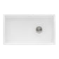 Ruvati Fiamma 30" White Offset Right-Drain Fireclay Farmhouse Kitchen Sink Single Bowl