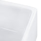 Ruvati Fiamma 30" White Offset Right-Drain Fireclay Farmhouse Kitchen Sink Single Bowl