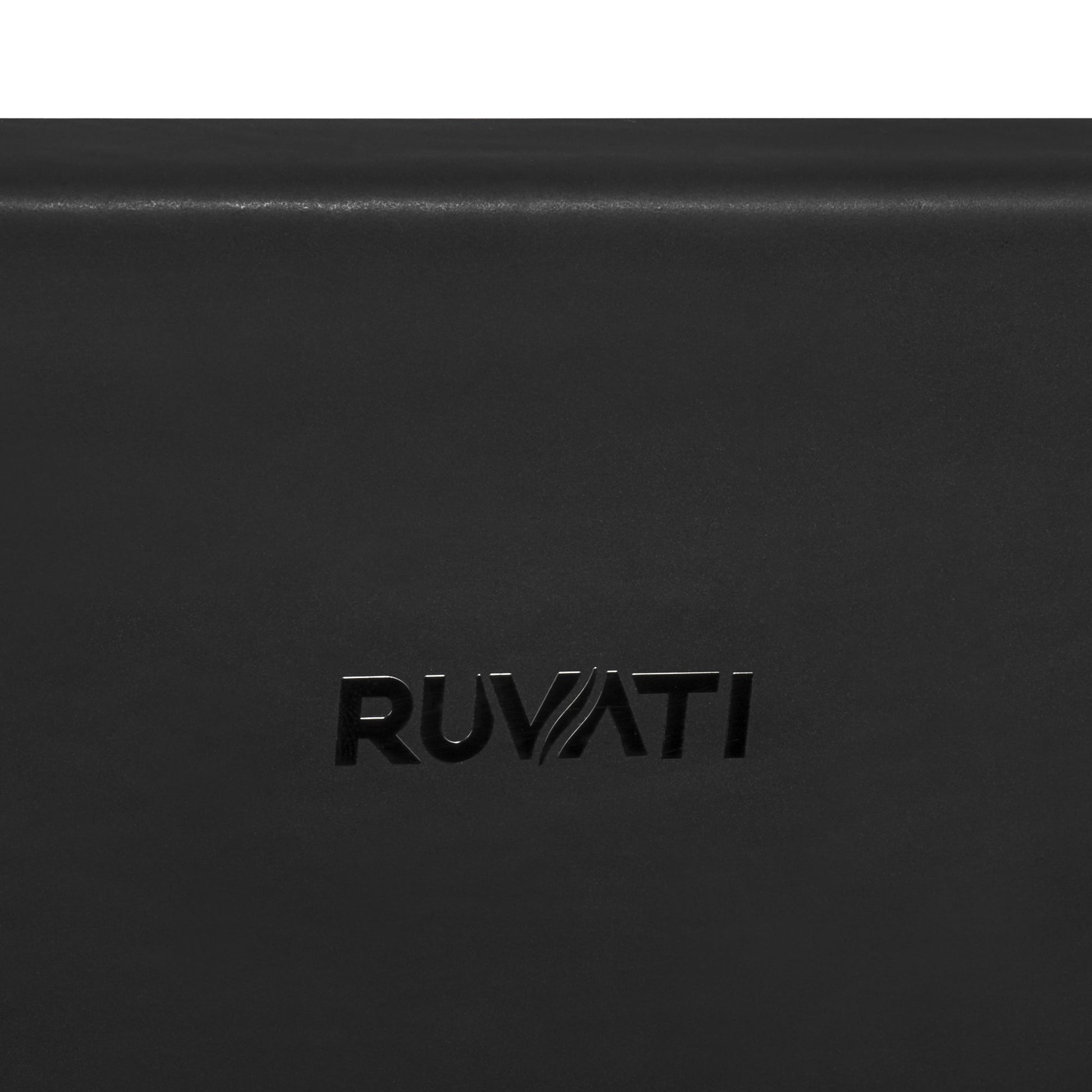 Ruvati Fiamma 30" x 18" Matte Black Single Bowl Fireclay Modern Farmhouse Apron-Front Kitchen Sink