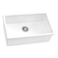 Ruvati Fiamma 30 x 18" White Single Bowl Fireclay Farmhouse Dual Mount Kitchen Sink