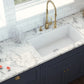 Ruvati Fiamma 30 x 18" White Single Bowl Fireclay Farmhouse Dual Mount Kitchen Sink