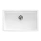 Ruvati Fiamma 30 x 18" White Single Bowl Fireclay Farmhouse Dual Mount Kitchen Sink