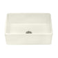 Ruvati Fiamma 30" x 20" Biscuit Single Bowl Fireclay Reversible Farmhouse Apron-Front Kitchen Sink