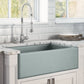 Ruvati Fiamma 30" x 20" Horizon Gray Single Bowl Fireclay Reversible Farmhouse Apron-Front Kitchen Sink