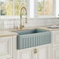 Ruvati Fiamma 30" x 20" Horizon Gray Single Bowl Fireclay Reversible Farmhouse Apron-Front Kitchen Sink