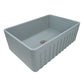 Ruvati Fiamma 30" x 20" Horizon Gray Single Bowl Fireclay Reversible Farmhouse Apron-Front Kitchen Sink