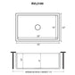 Ruvati Fiamma 30" x 20" White Single Bowl Fireclay Reversible Farmhouse Apron-Front Kitchen Sink