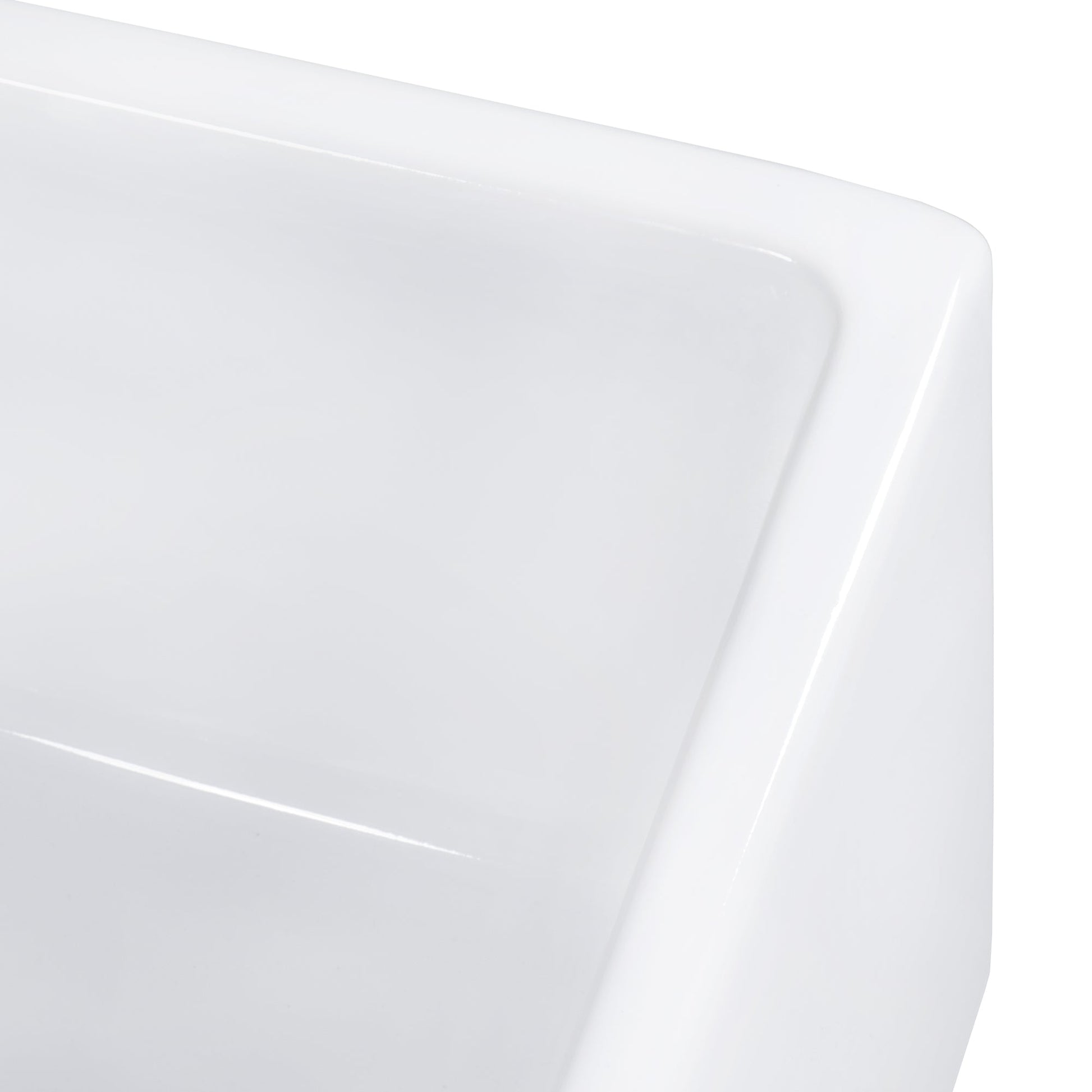 Ruvati Fiamma 33" x 18" White Double Bowl Fireclay Reversible Farmhouse Apron-Front Kitchen Sink