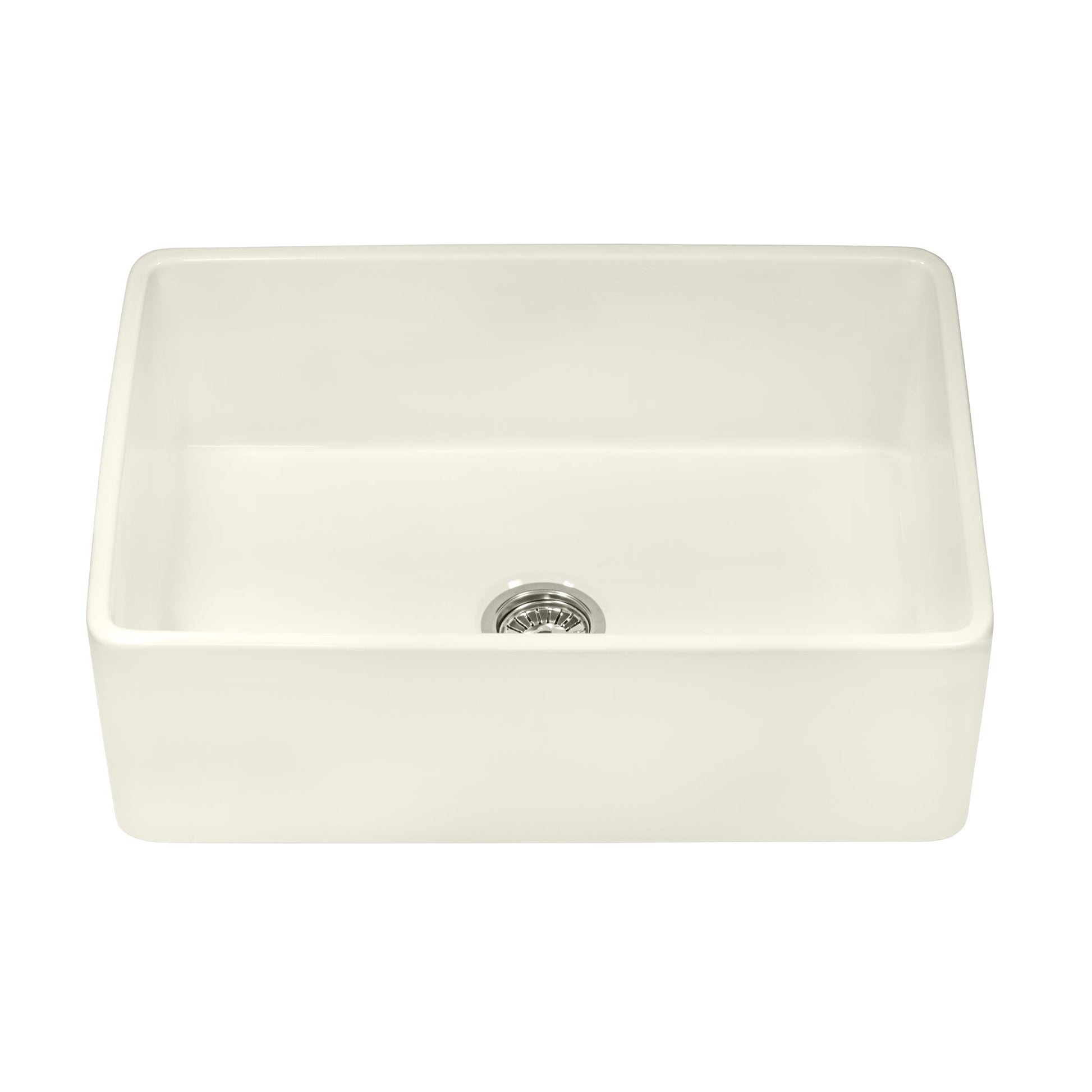 Ruvati Fiamma 33" x 20" Biscuit Single Bowl Fireclay Reversible Farmhouse Apron-Front Kitchen Sink