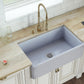 Ruvati Fiamma 33" x 20" Distressed Coastal Blue Single Bowl Fireclay Reversible Farmhouse Apron-Front Kitchen Sink