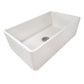 Ruvati Fiamma 33" x 20" Distressed Crackled White Single Bowl Fireclay Reversible Farmhouse Apron-Front Kitchen Sink