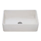 Ruvati Fiamma 33" x 20" Distressed Crackled White Single Bowl Fireclay Reversible Farmhouse Apron-Front Kitchen Sink