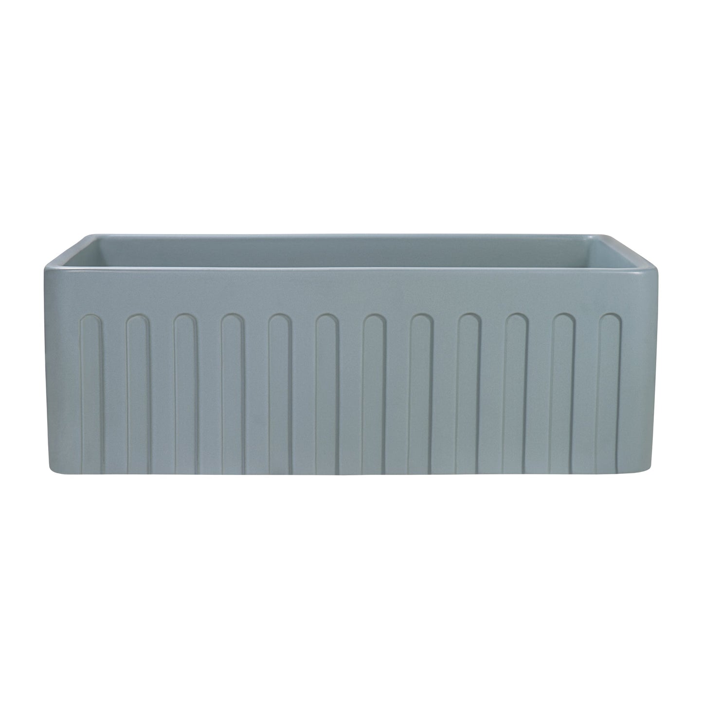 Ruvati Fiamma 33" x 20" Horizon Gray Single Bowl Fireclay Reversible Farmhouse Apron-Front Kitchen Sink