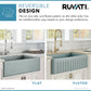 Ruvati Fiamma 33" x 20" Horizon Gray Single Bowl Fireclay Reversible Farmhouse Apron-Front Kitchen Sink