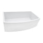 Ruvati Fiamma 33" x 20" White Single Bowl Fireclay Farmhouse Apron-Front Kitchen Sink