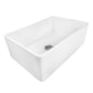 Ruvati Fiamma 33" x 20" White Single Bowl Fireclay Reversible Farmhouse Apron-Front Kitchen Sink
