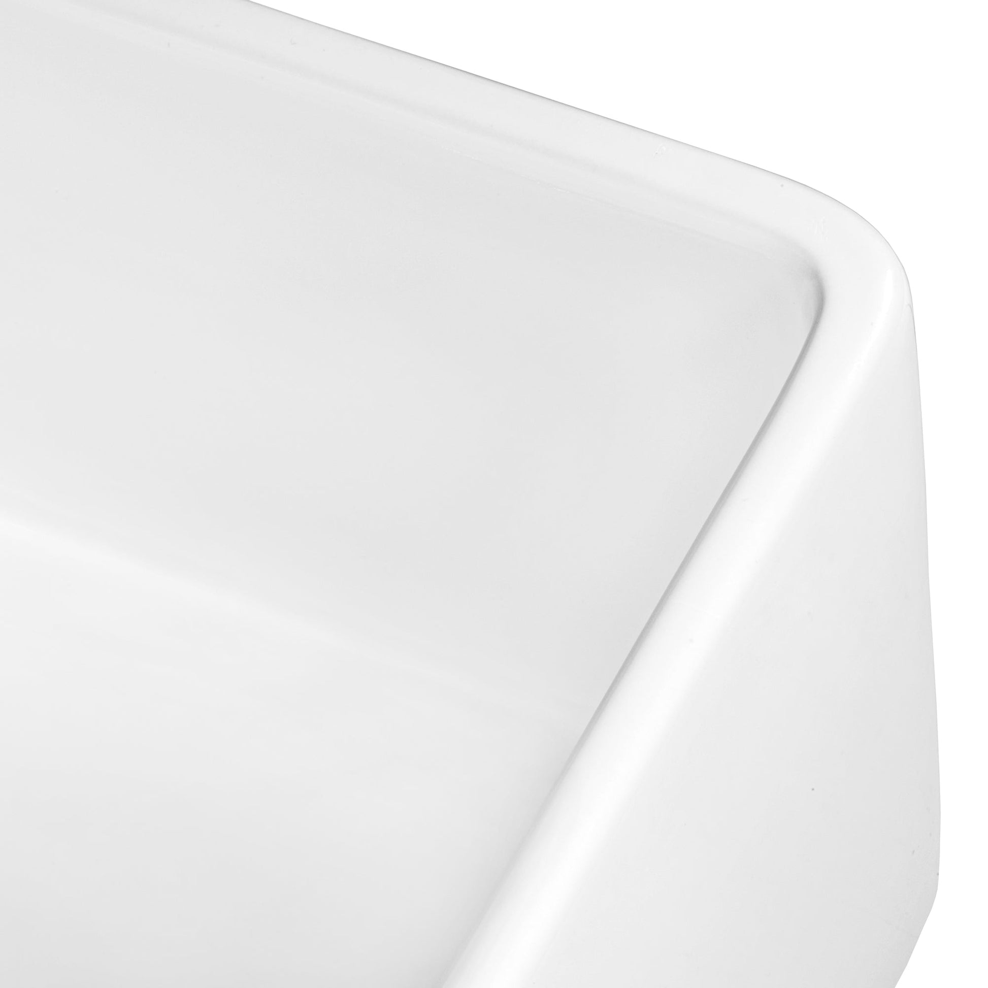 Ruvati Fiamma 33" x 20" White Single Bowl Fireclay Reversible Farmhouse Apron-Front Kitchen Sink