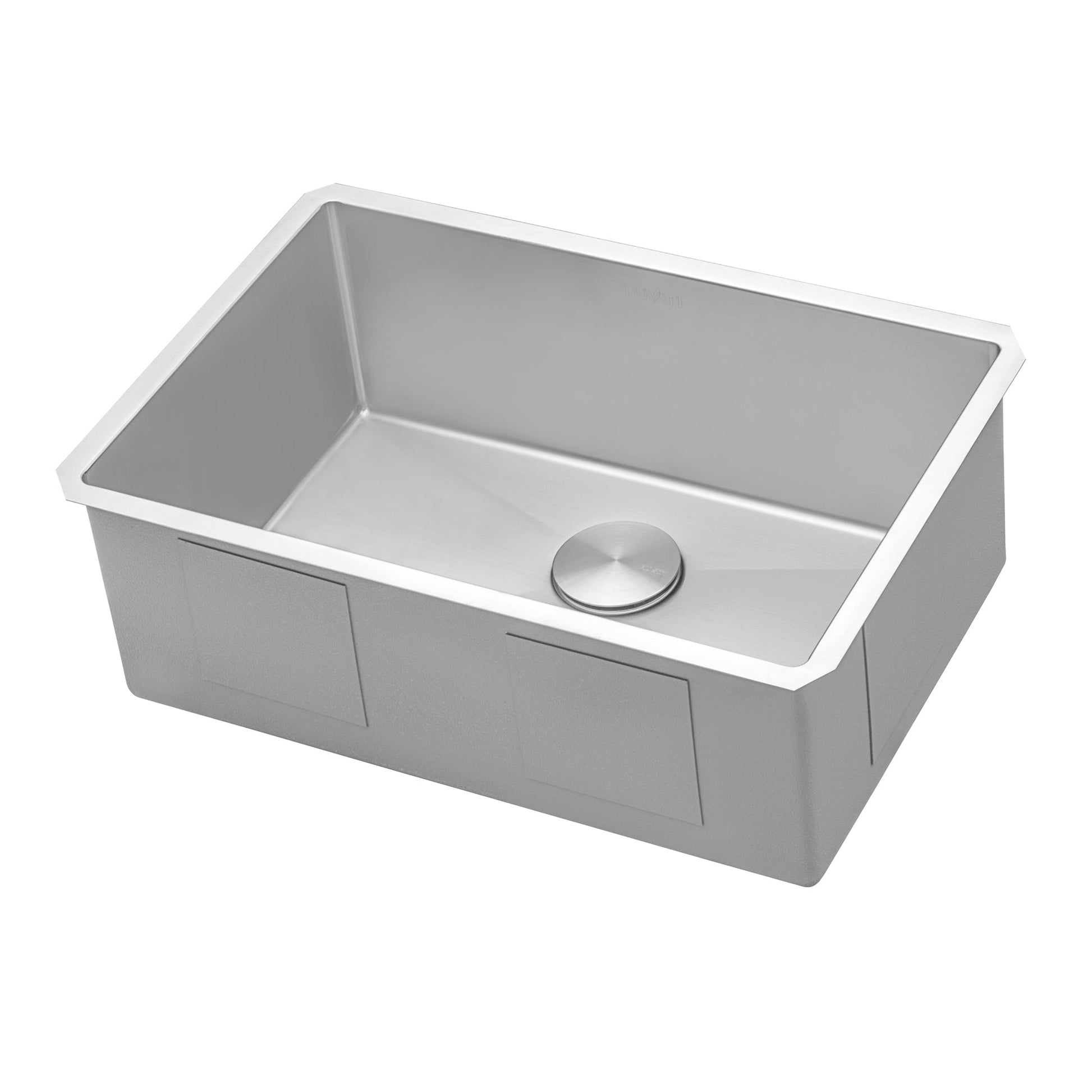 Ruvati Gravena 26” x 18" Undermount Stainless Steel Single Bowl Tight Radius Kitchen Sink With Basket Strainer, Bottom Rinse Grid and Drain Assembly