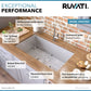 Ruvati Gravena 28” x 19" Undermount Stainless Steel Single Bowl Tight Radius Kitchen Sink With Basket Strainer, Bottom Rinse Grid and Drain Assembly