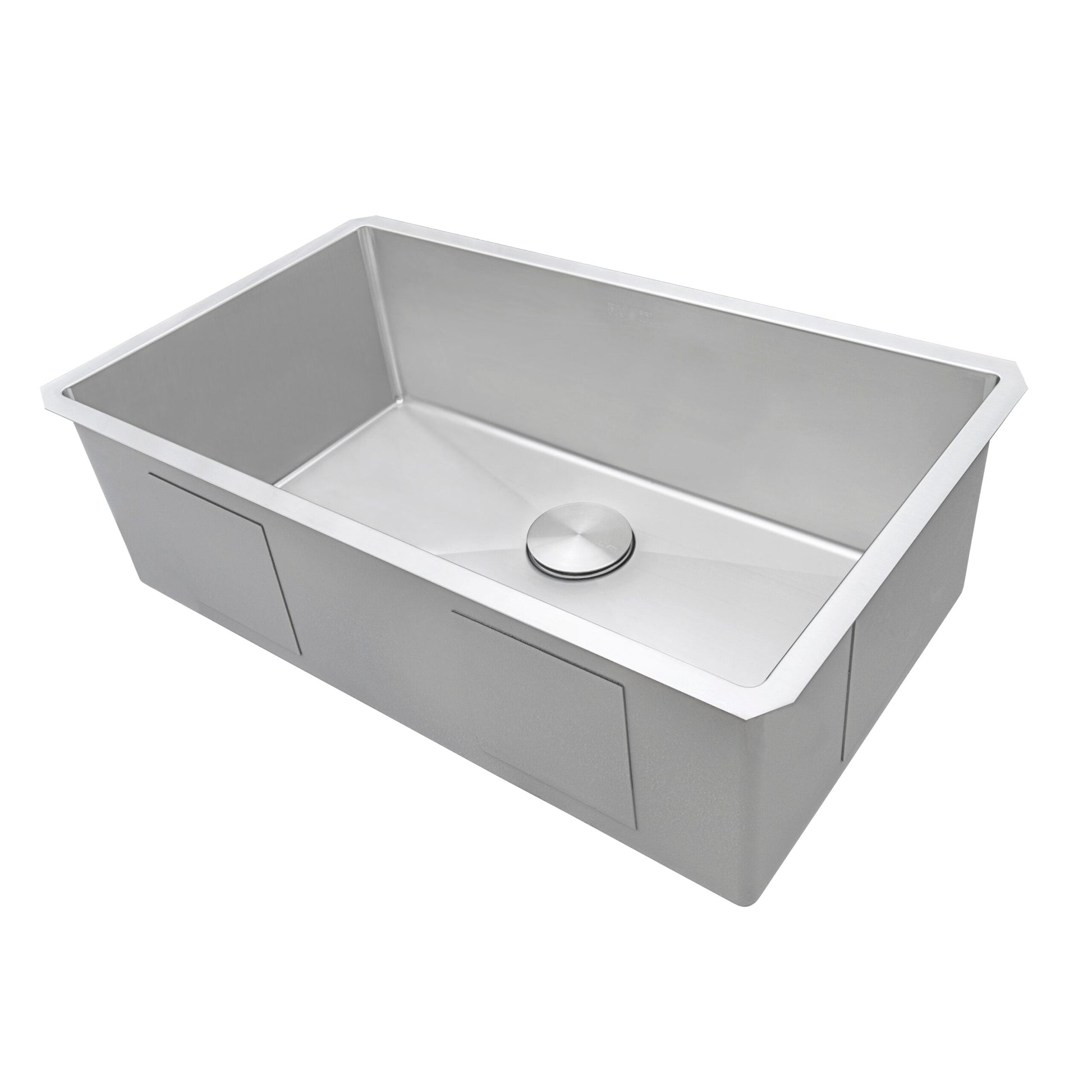 Ruvati Gravena 30” x 18" Undermount Stainless Steel Single Bowl Tight Radius Kitchen Sink With Basket Strainer, Bottom Rinse Grid and Drain Assembly