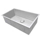 Ruvati Gravena 33” x 19" Undermount Stainless Steel Single Bowl Tight Radius Large Kitchen Sink With Basket Strainer, Bottom Rinse Grid and Drain Assembly