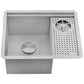 Ruvati Ibiza 22" Stainless Steel Workstation Sink With Glass Rinser and Washer