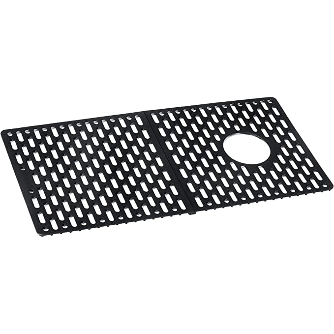 Ruvati Matte Black Silicone Bottom Rinse Grid for Kitchen Sink