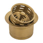 Ruvati Matte Gold Satin Brass Extended Garbage Disposal Flange with Deep Basket Strainer for Kitchen Sinks