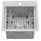 Ruvati Merino 15" x 15" Stainless Steel Topmount Workstation Sink