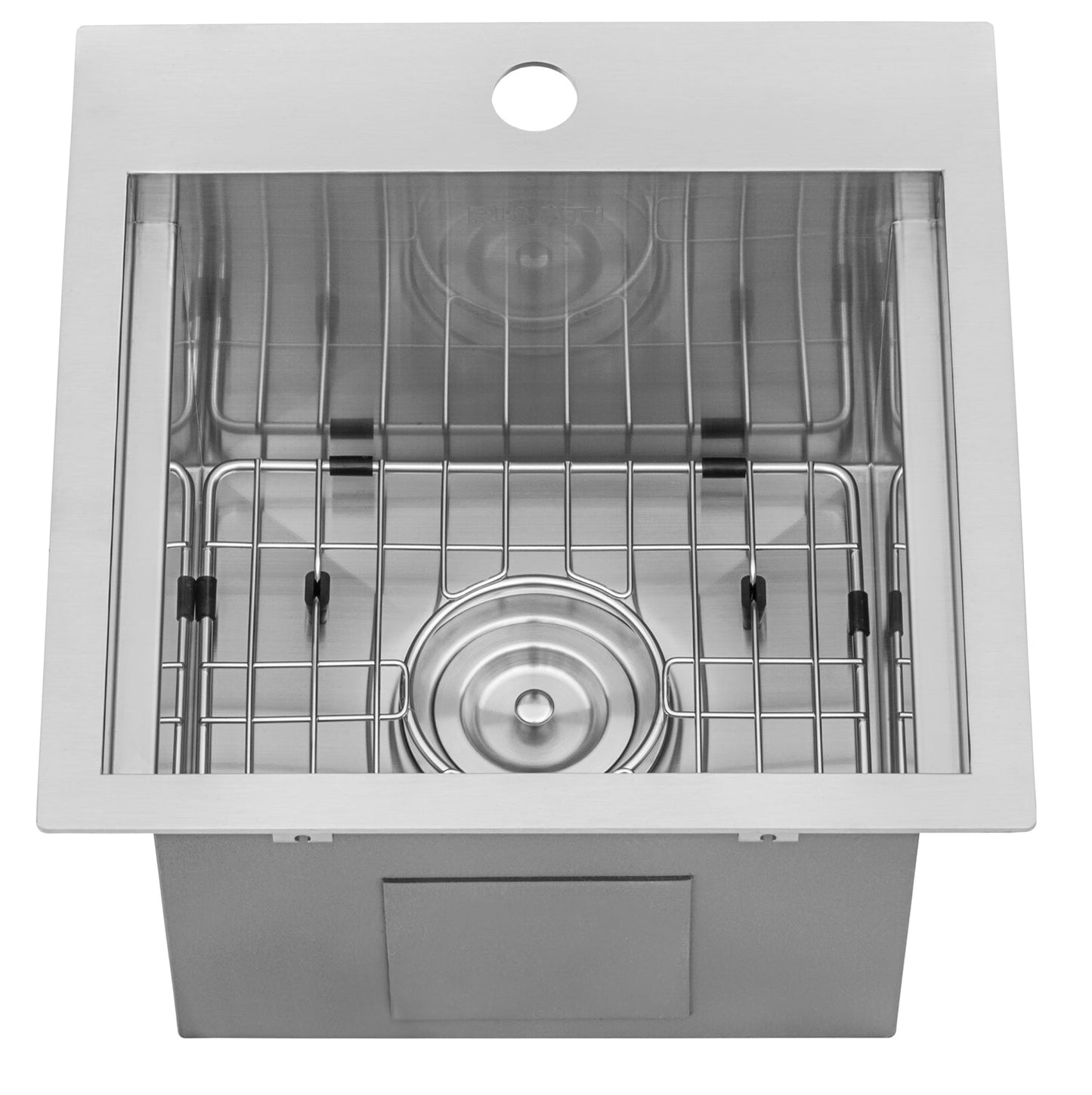 Ruvati Merino 15" x 15" Stainless Steel Topmount Workstation Sink