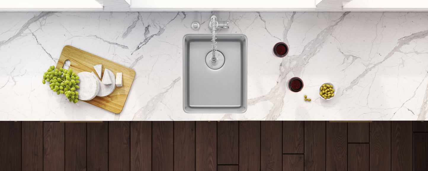 Ruvati Modena 12" x 18" Stainless Steel Single Bowl Undermount Bar Prep Kitchen Sink