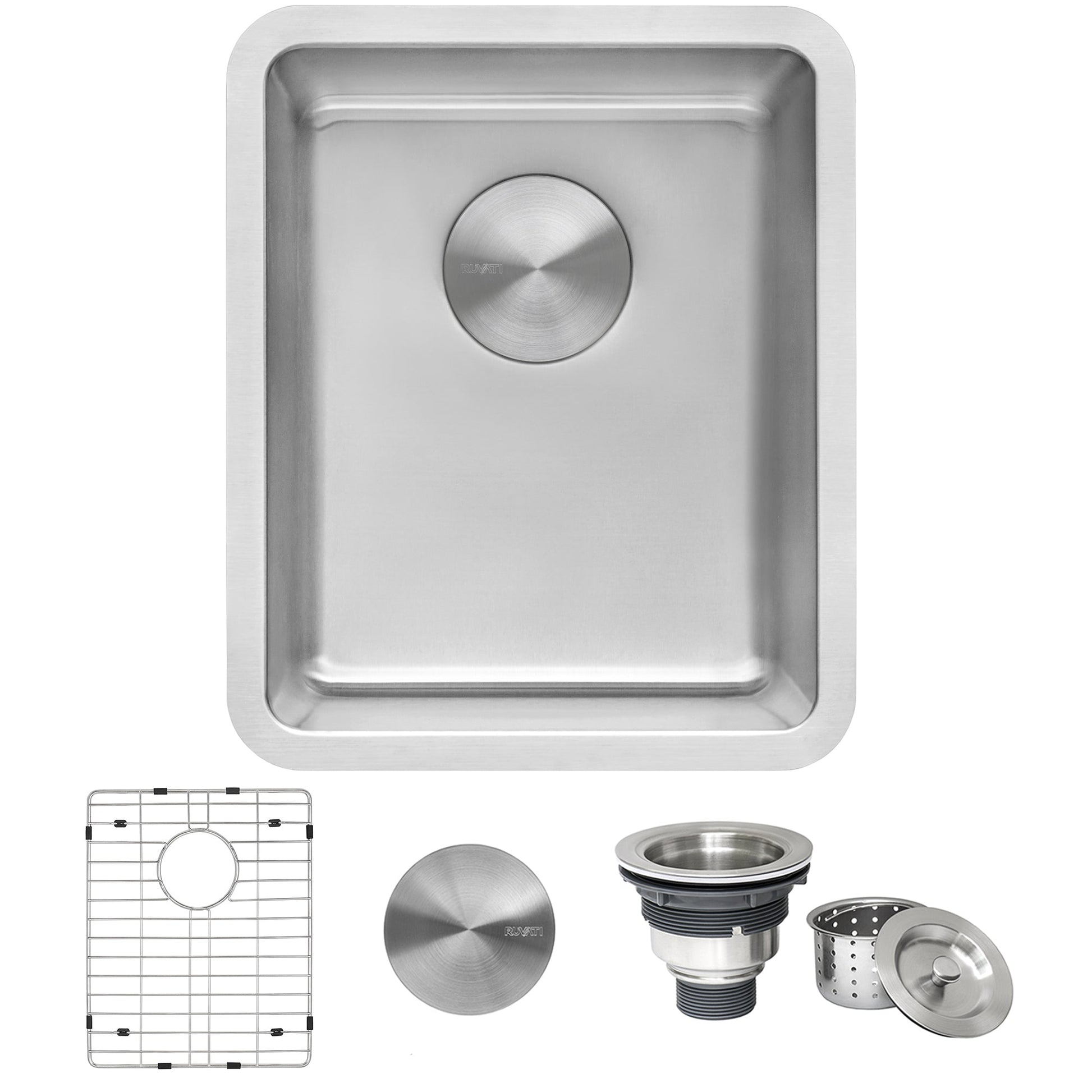 Ruvati Modena 15" x 18" Stainless Steel Single Bowl Undermount Bar Prep Kitchen Sink