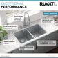 Ruvati Modena 31" x 18" Stainless Steel 50/50 Double Bowl Undermount Kitchen Sink