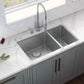 Ruvati Modena 32" x 18" Stainless Steel 70/30 Double Bowl Undermount Kitchen Sink