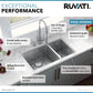 Ruvati Modena 32" x 18" Stainless Steel 70/30 Double Bowl Undermount Kitchen Sink