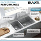 Ruvati Modena 33" x 22" Stainless Steel 30/70 Double Bowl Drop-in Topmount Kitchen Sink