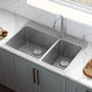 Ruvati Modena 33" x 22" Stainless Steel 70/30 Double Bowl Drop-in Topmount Kitchen Sink