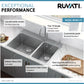 Ruvati Modena 33" x 22" Stainless Steel 70/30 Double Bowl Drop-in Topmount Kitchen Sink