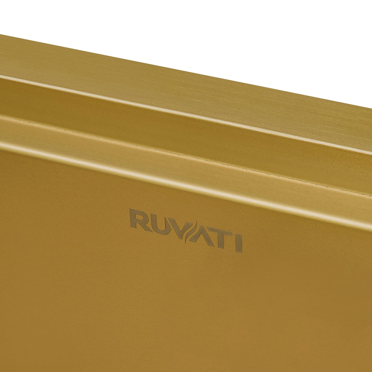 Ruvati Monaco 30" Matte Gold Apron-Front Workstation Kitchen Sink